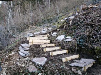 2021-03-22 Treppe zum Boulderraum anlegen